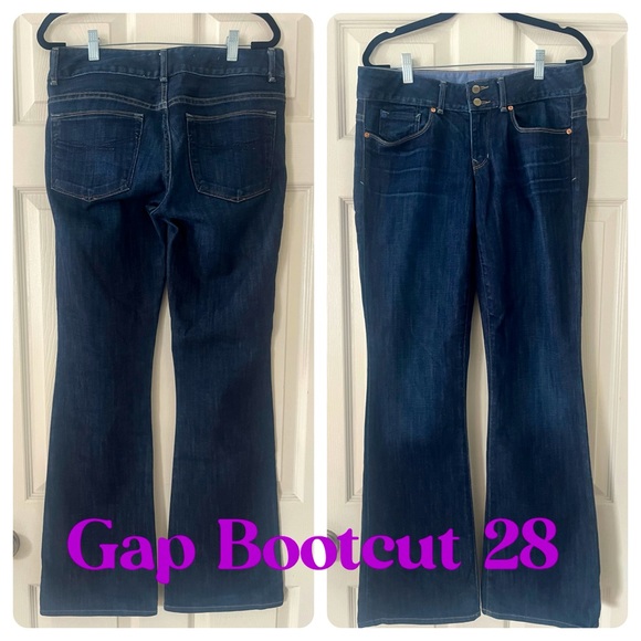 1969 Gap 🌺 Women’s Perfect Boot Jeans dark SZ: 28/6r - Picture 1 of 11